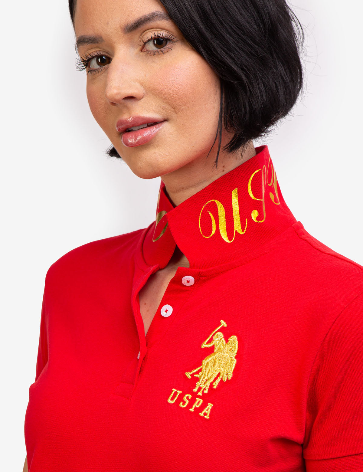 Metallic Print Polo Shirt for Men | USPA