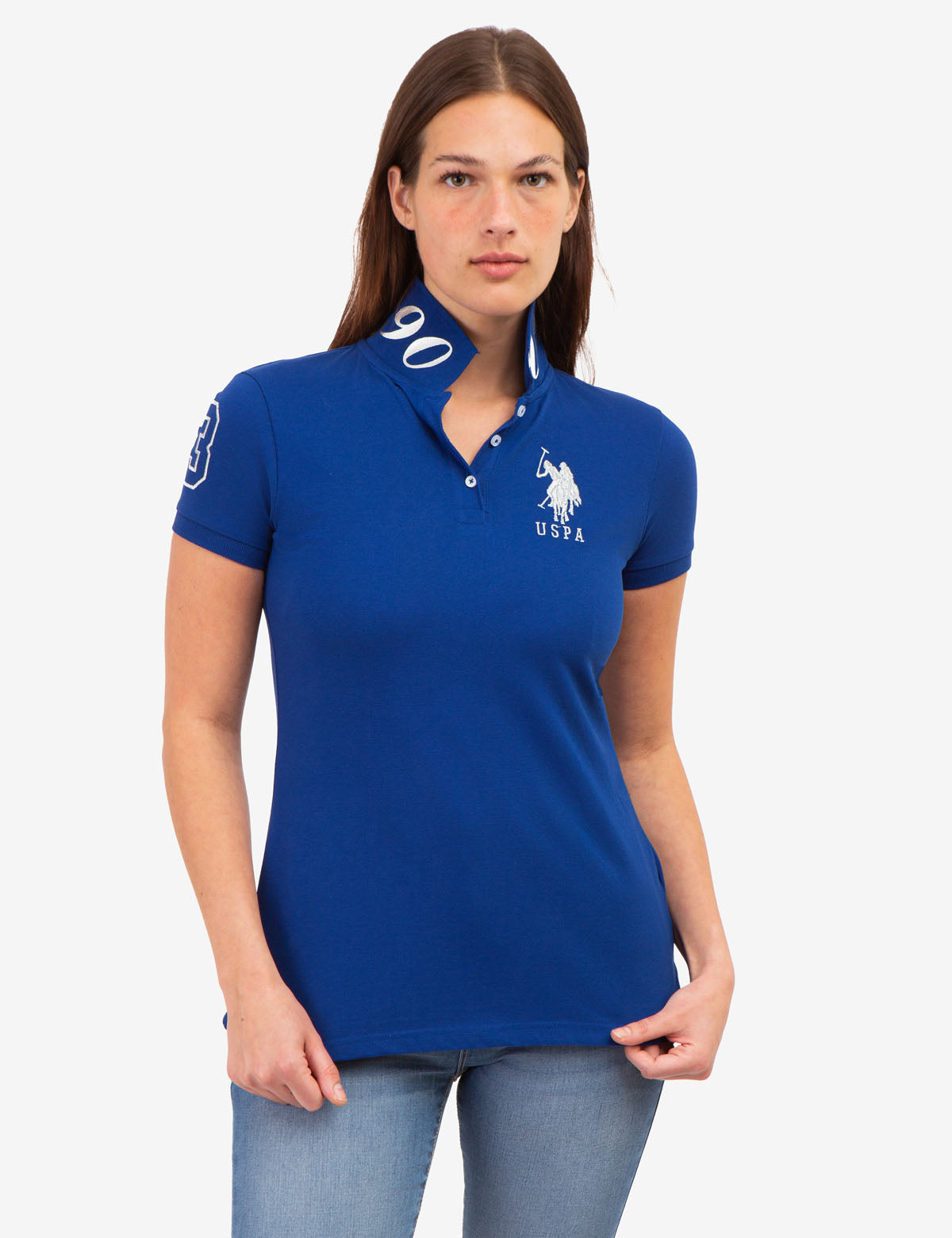 Metallic Print Polo Shirt for Men | USPA