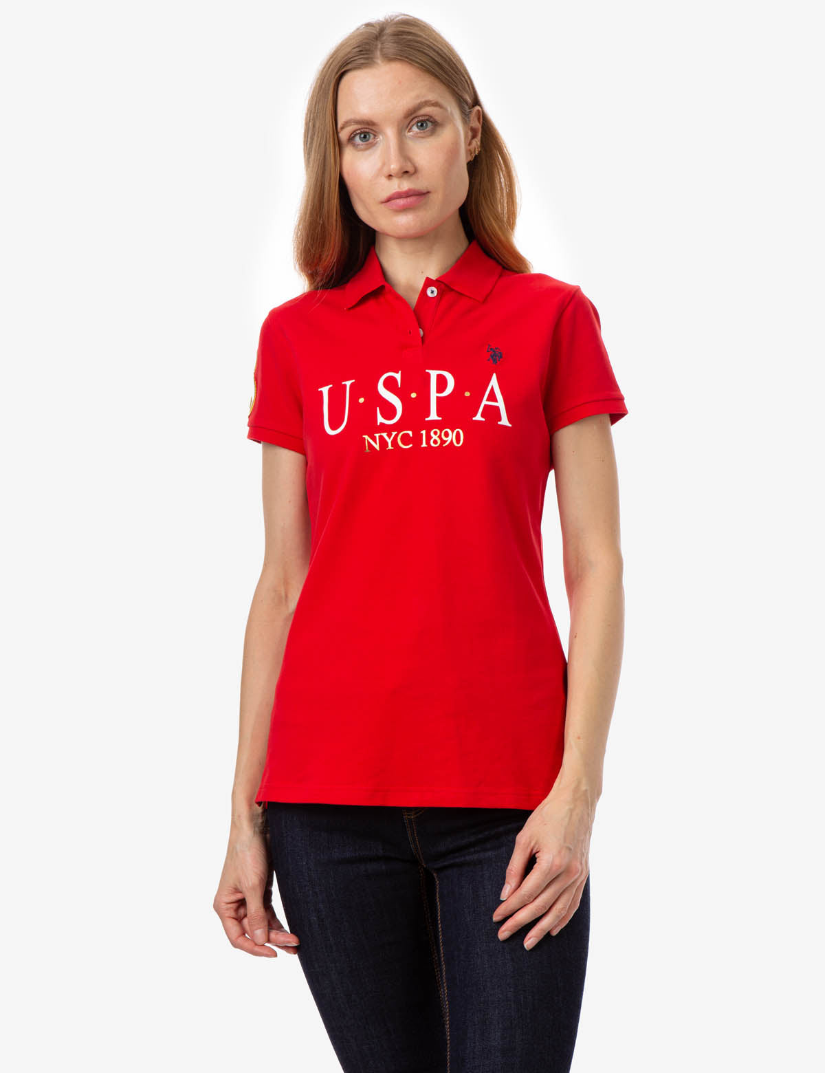Classic USPA NYC Polo Shirt with Embroidered Logo | Short Sleeve