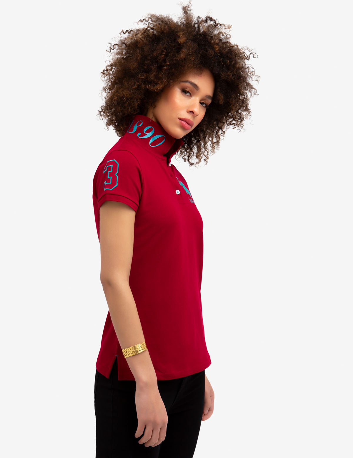 USPA Printed Polo Shirt with Button Placket & Logo | Men's Casual Wear