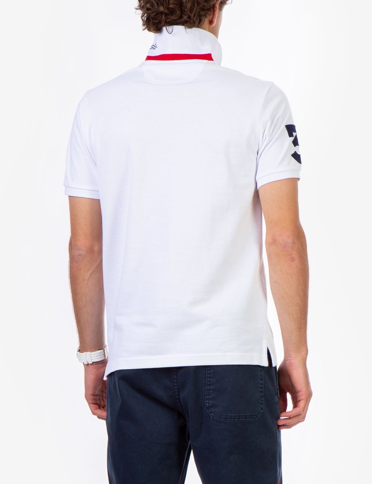 Men's Pique Polo Shirt with Contrast Placket & Rib Cuffs | USPA