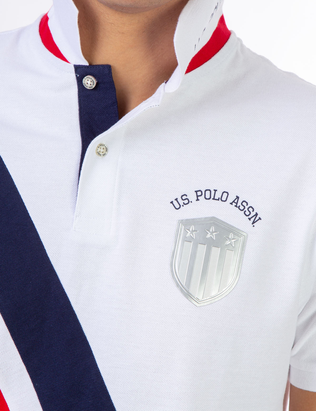 Men's Pique Polo Shirt with Contrast Placket & Rib Cuffs | USPA