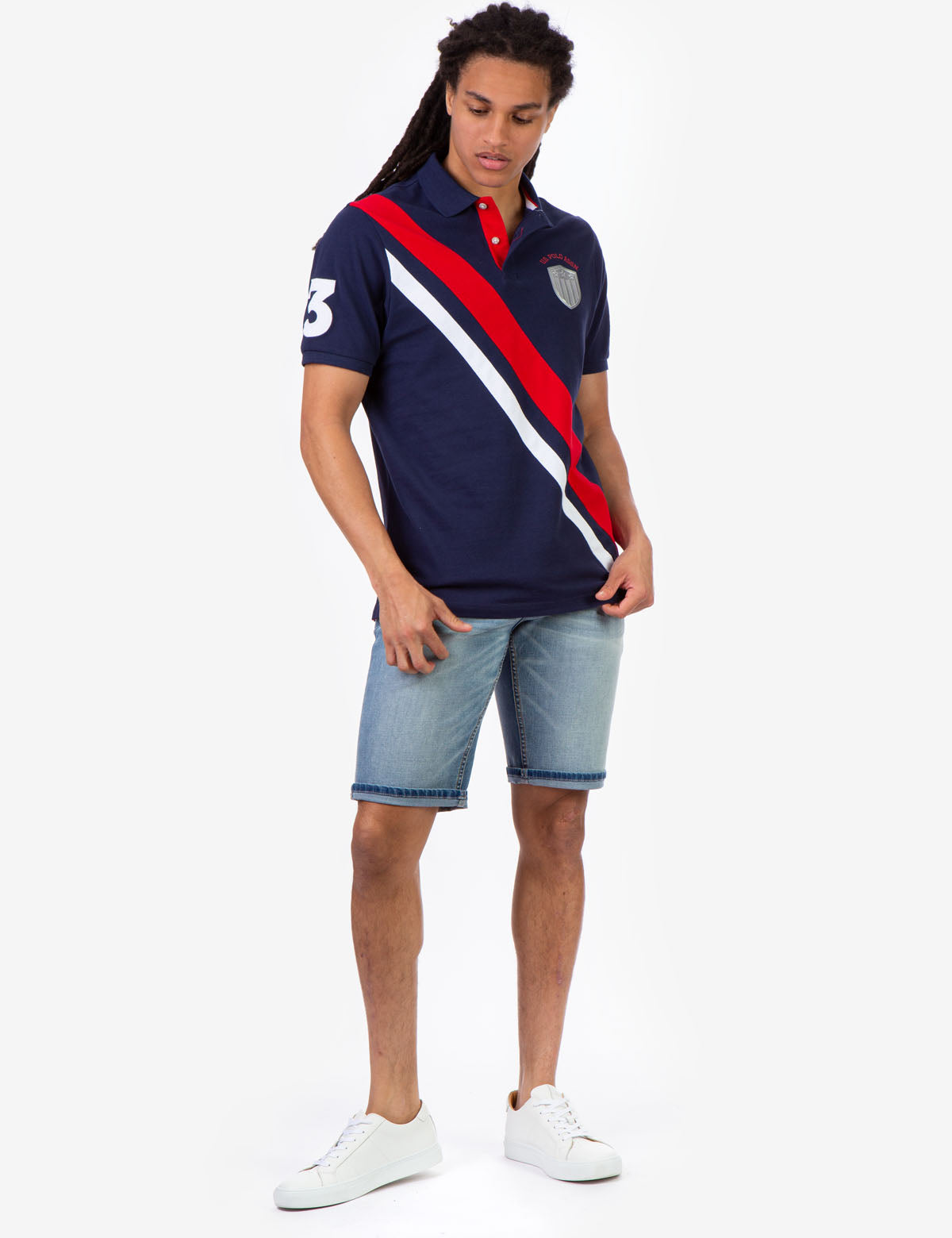 Men's Pique Polo Shirt with Contrast Placket & Rib Cuffs | USPA