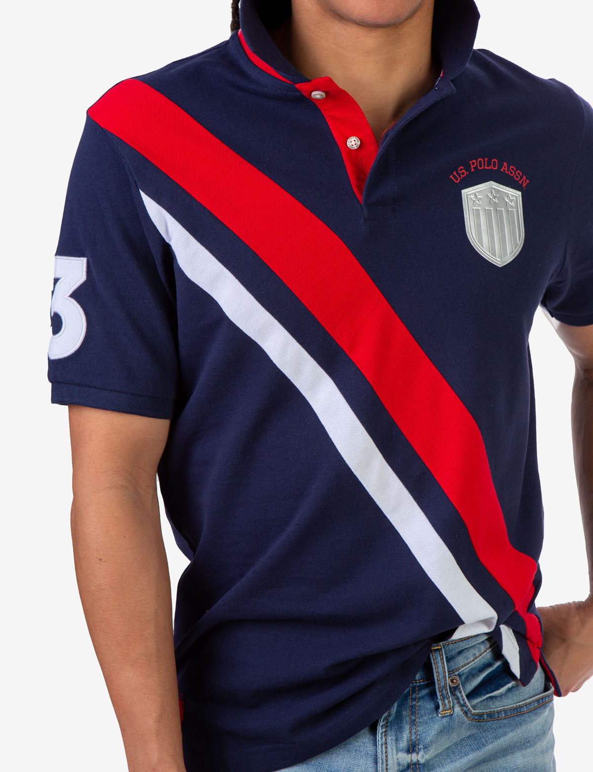 Men's Pique Polo Shirt with Contrast Placket & Rib Cuffs | USPA