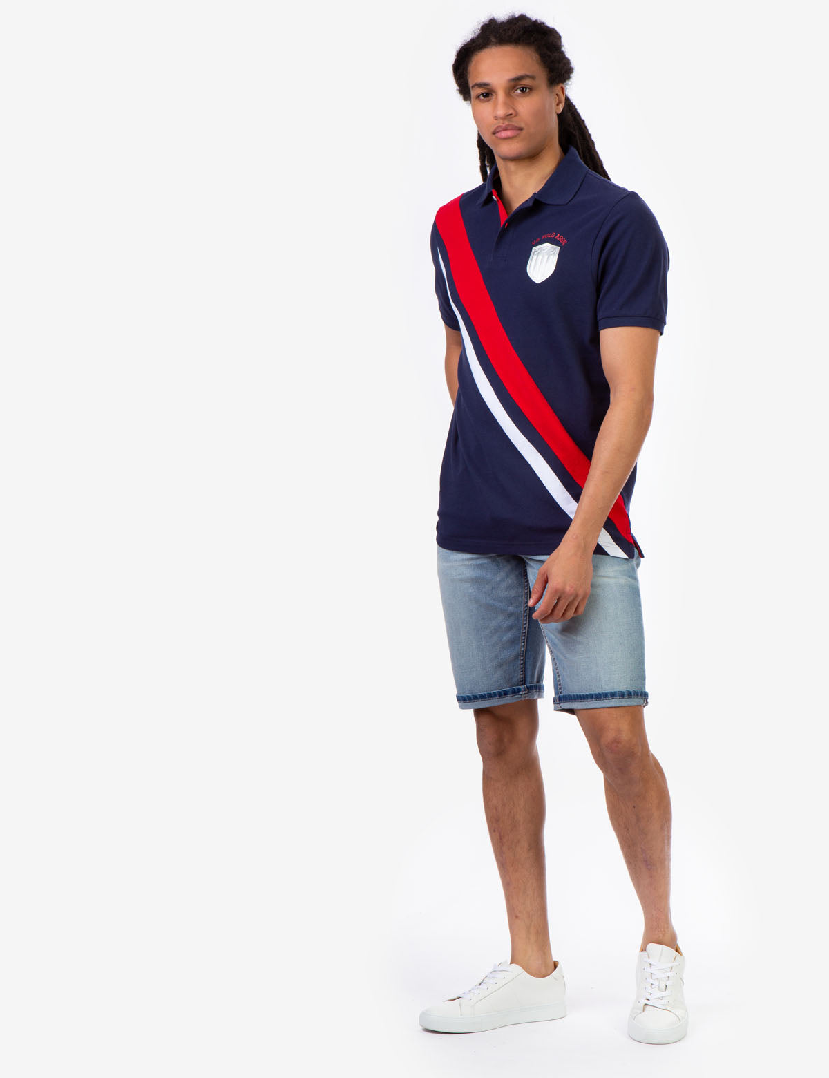 Men's Pique Polo Shirt with Contrast Placket & Rib Cuffs | USPA
