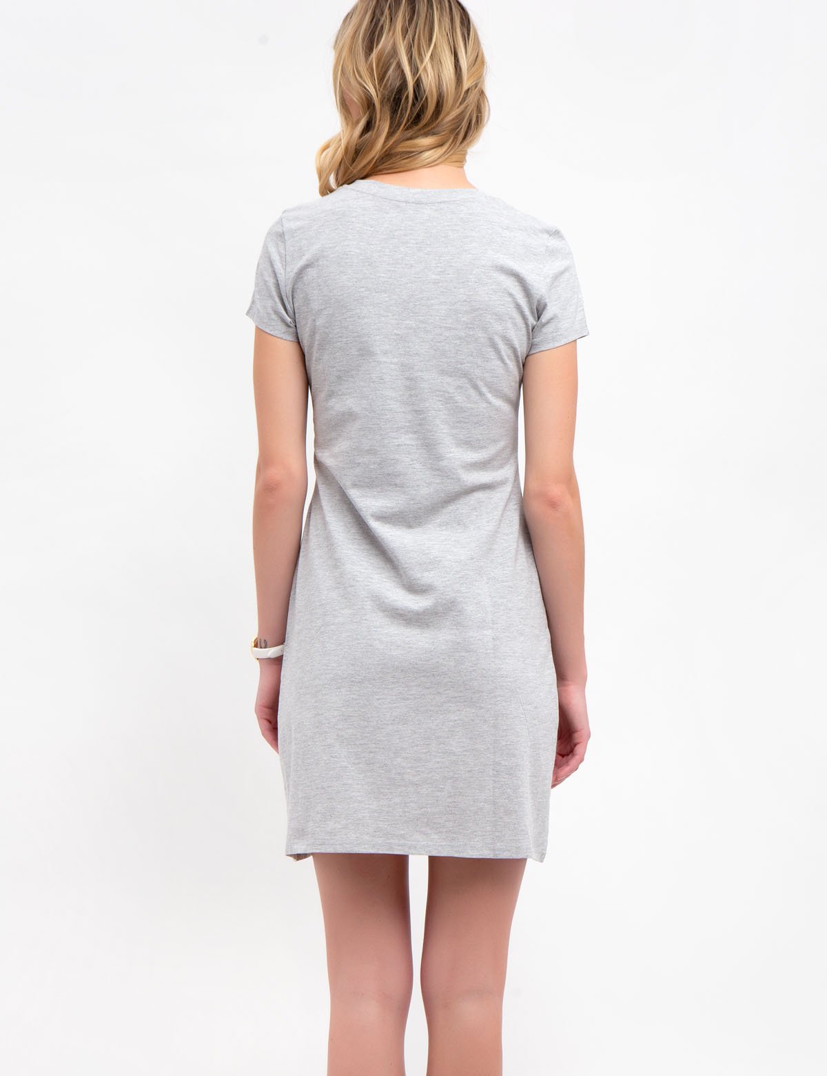 USPA Cotton V-Neck Sneaker Dress with Embroidered Logo | Short Sleeves