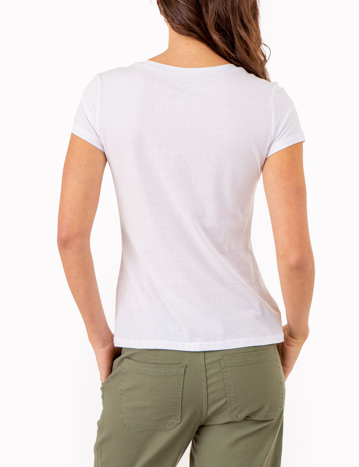 Stud Embellished V-Neck T-Shirt | USPA