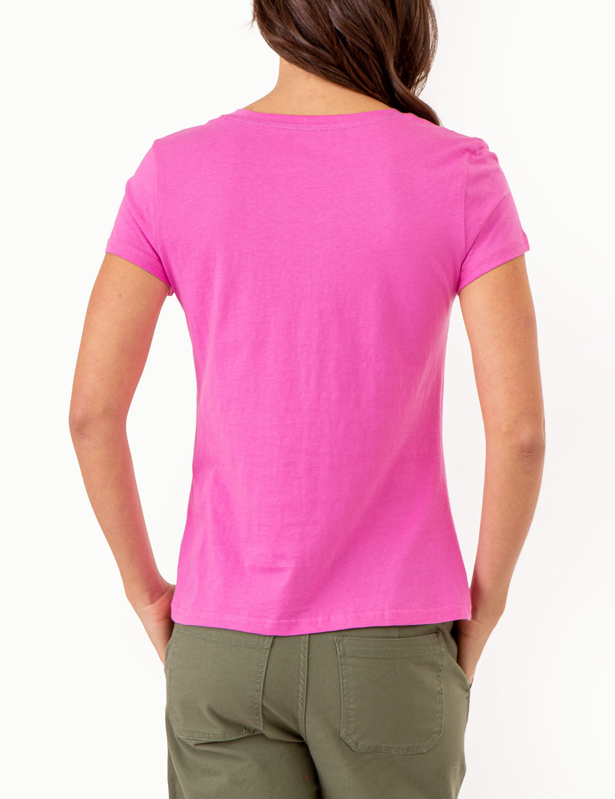 Stud Embellished V-Neck T-Shirt | USPA