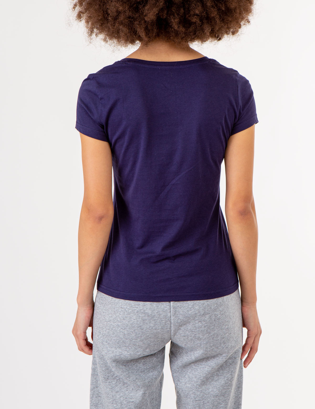 Stud Embellished V-Neck T-Shirt | USPA