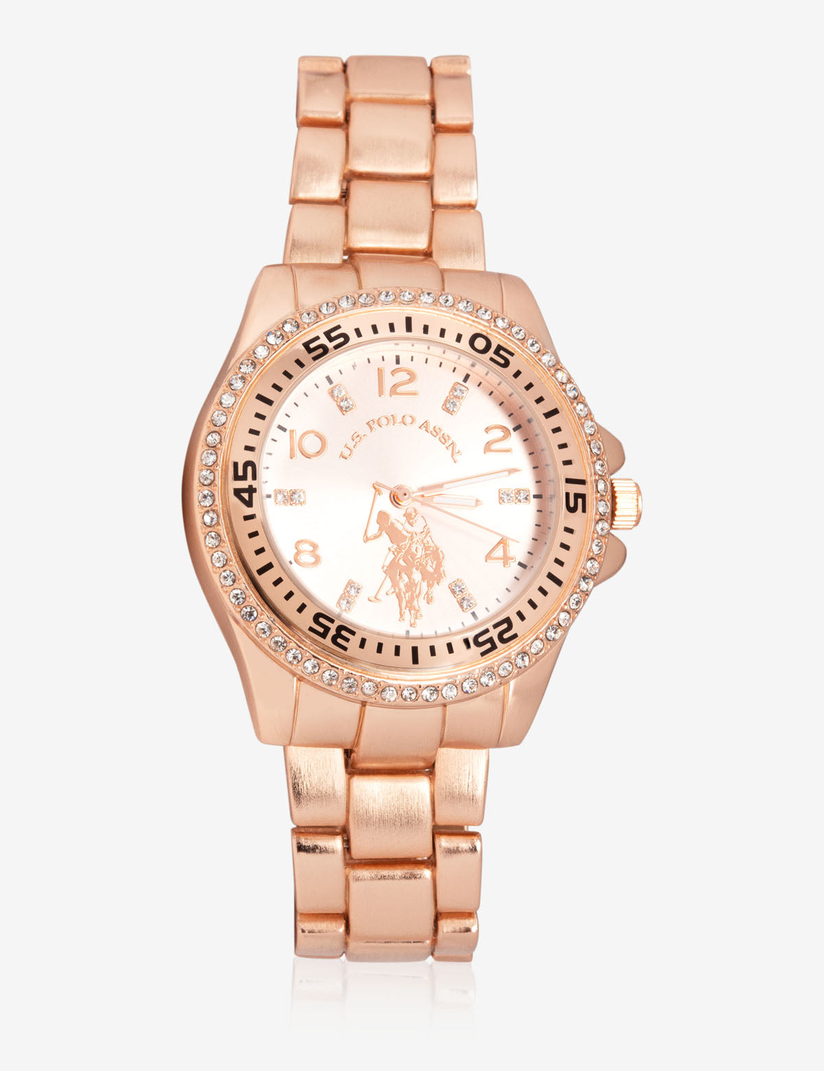 Rose Gold Rhinestone Watch for Women | USPA Adjustable Strap