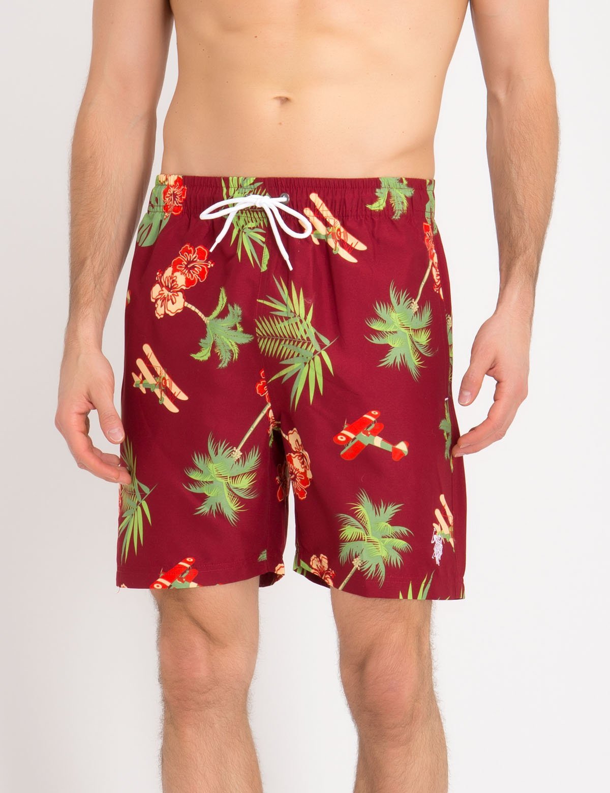 Quick-Dry Swim Trunks with Mesh Lining & Drawstring Waist | Vacation Plane