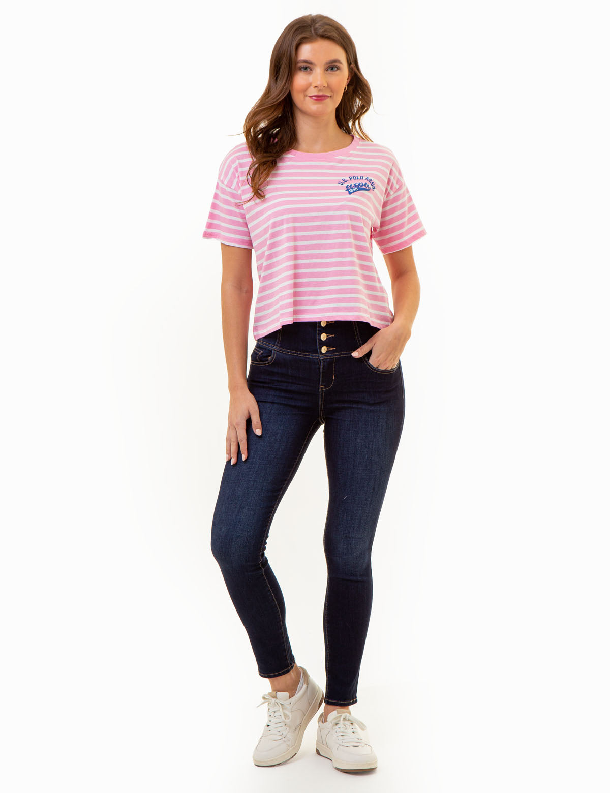 Varsity Dual Stripe Ringer T-Shirt for Men & Women | Casual Crewneck Tee