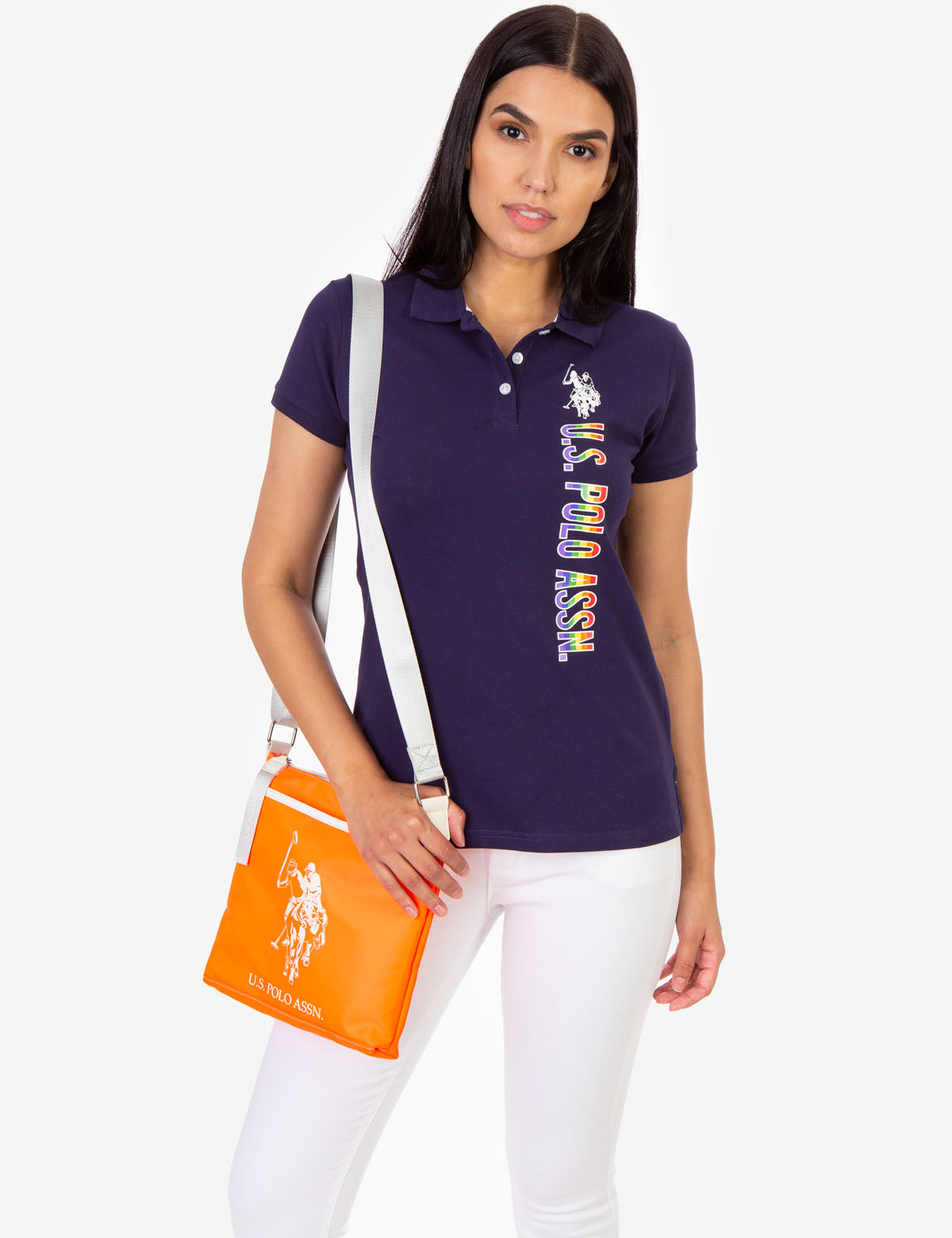 Vertical Rainbow Polo Shirt with Embroidered Logo | U.S. Polo Assn.