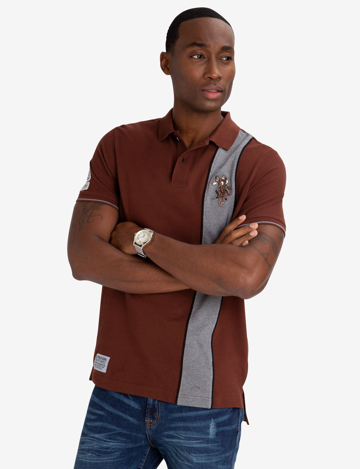 Vertical Stripe Polo Shirt for Men | 100% Cotton Casual Wear