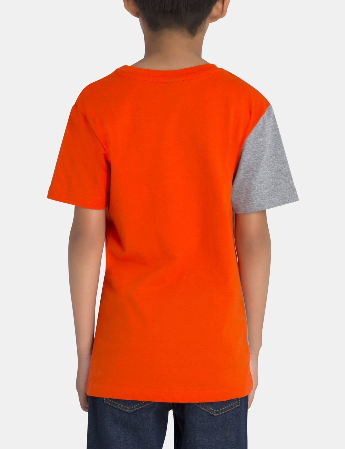 Vertical Stripe Cotton T-Shirt with Embroidered Logo | Crew Neck