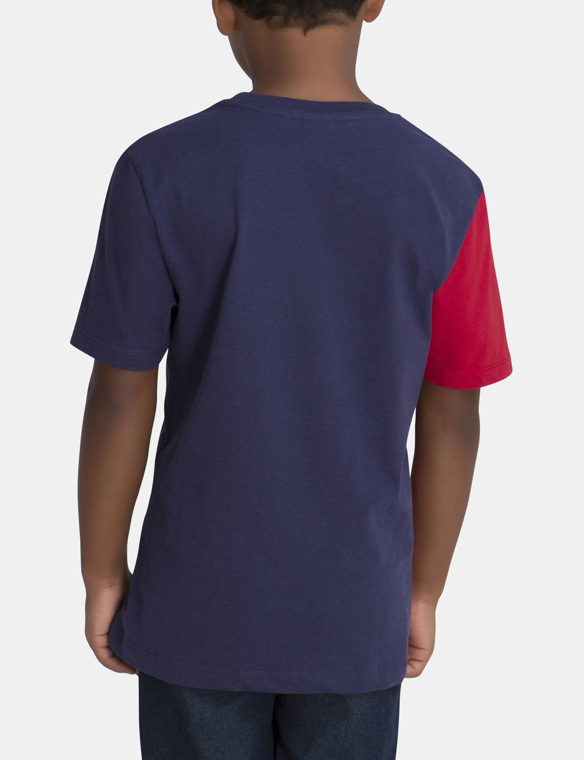 Vertical Stripe Cotton T-Shirt with Embroidered Logo | Crew Neck