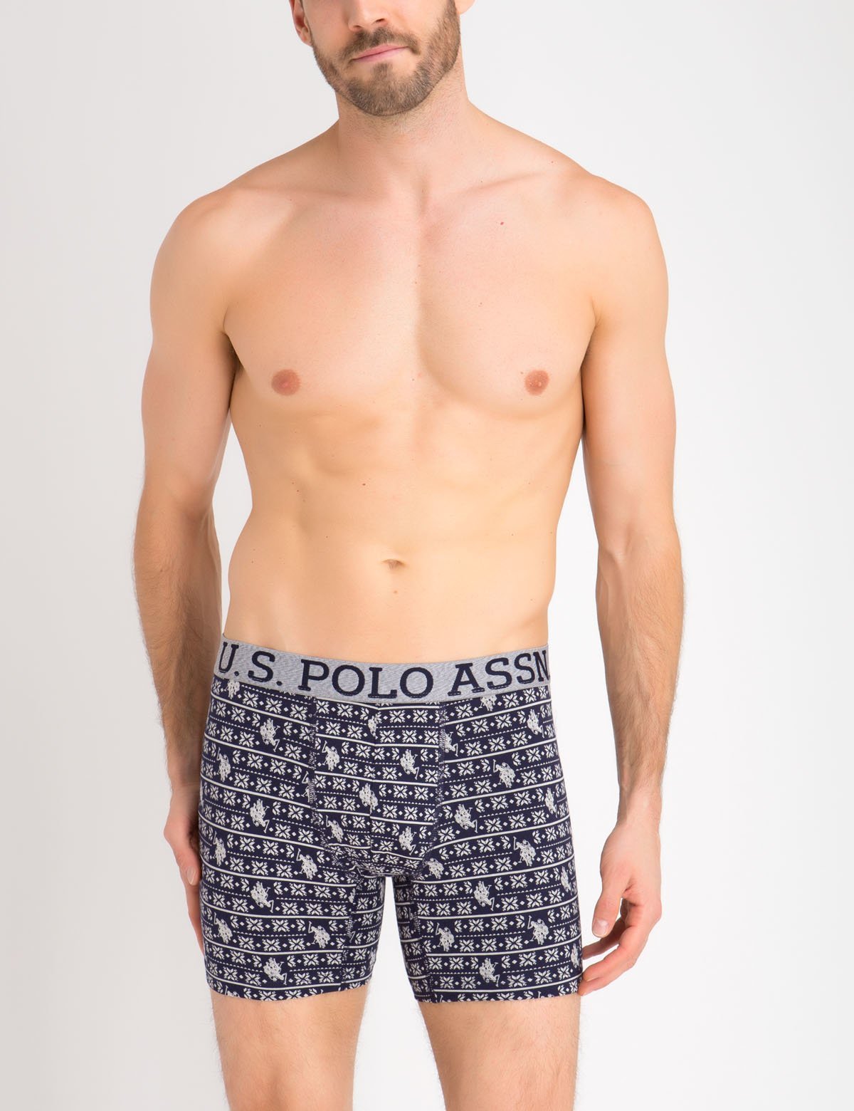 Men's Cotton Boxer Briefs 2-Pack with Elastic Waistband | U.S. Polo Assn.