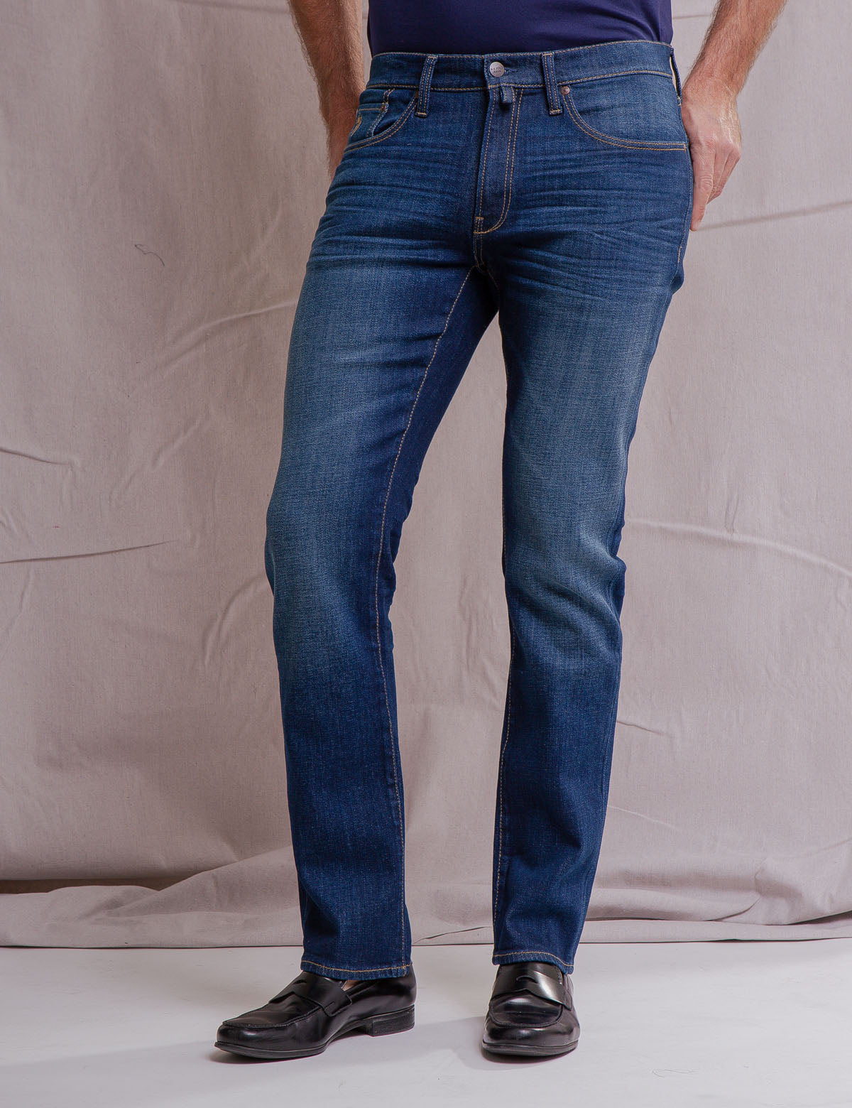 Slim Straight Fit Jeans for Men | 5 Pocket Classic Style