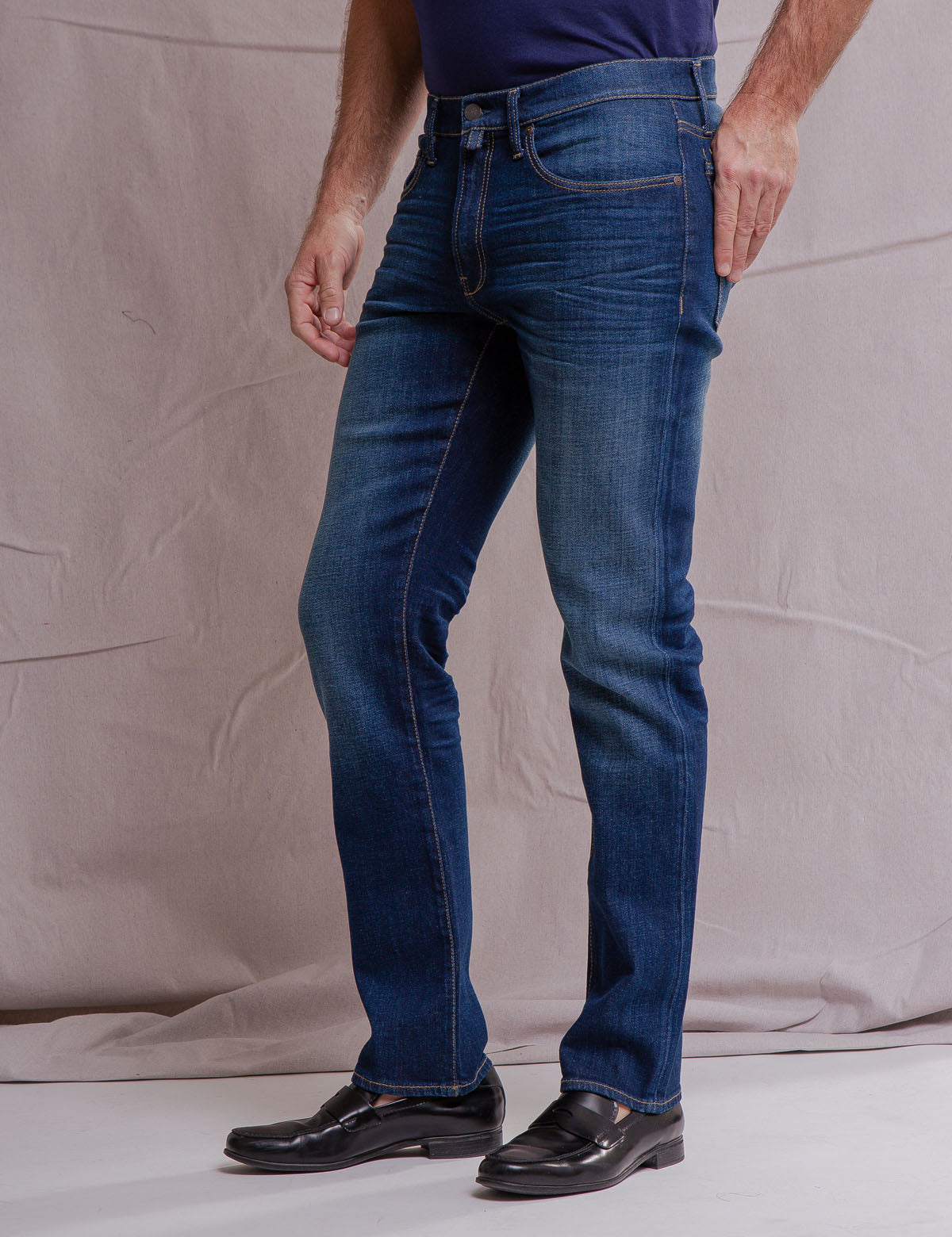 Slim Straight Fit Jeans for Men | 5 Pocket Classic Style