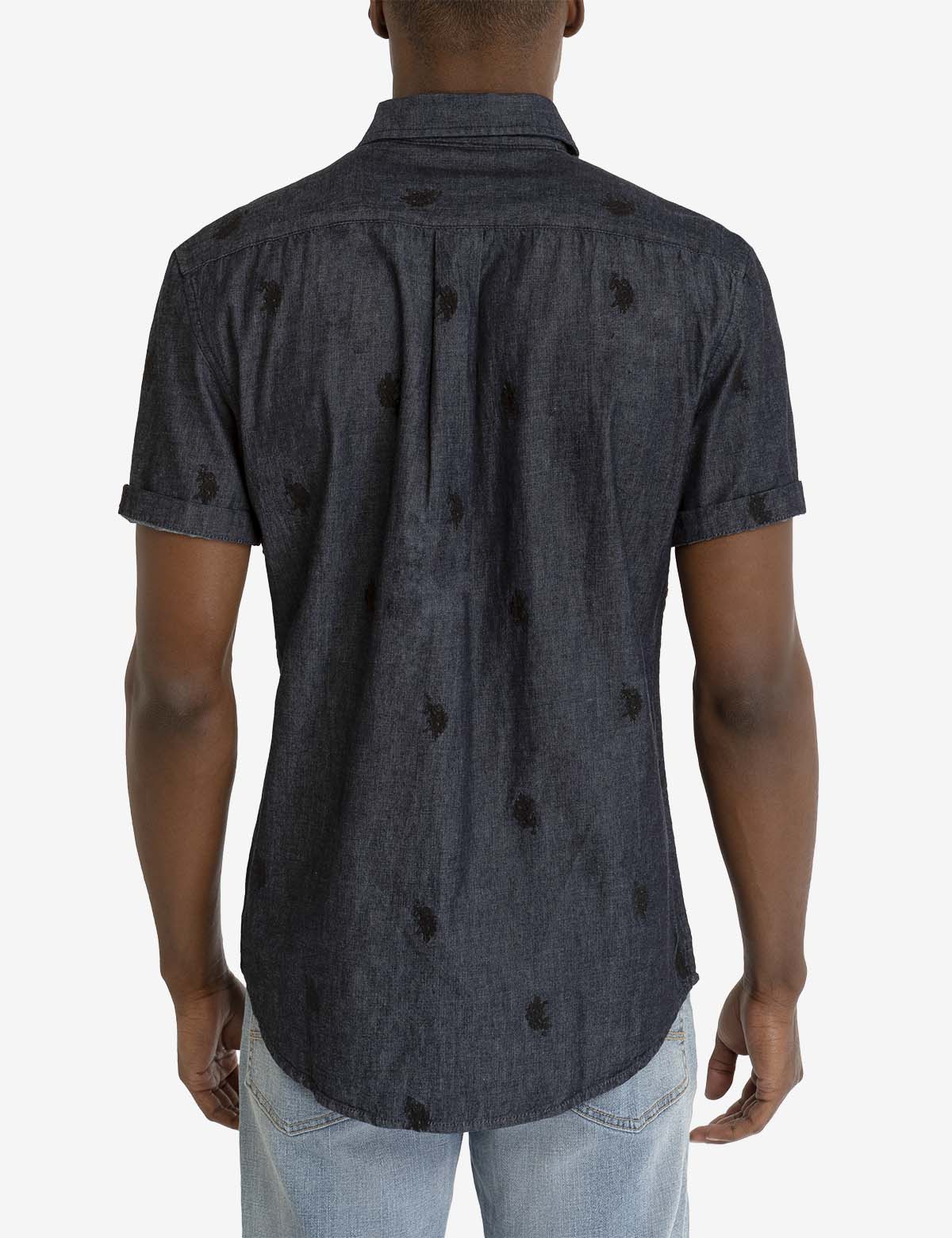 All Over Logo Denim Shirt | White Label