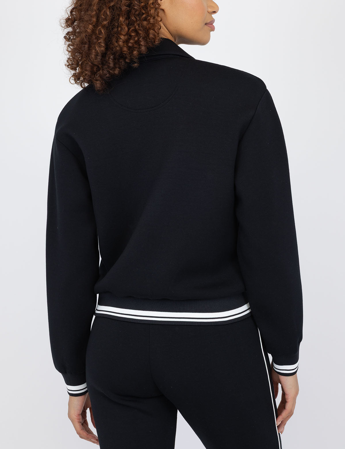 White Snap Collar Bomber Jacket | Classic Aviator Style
