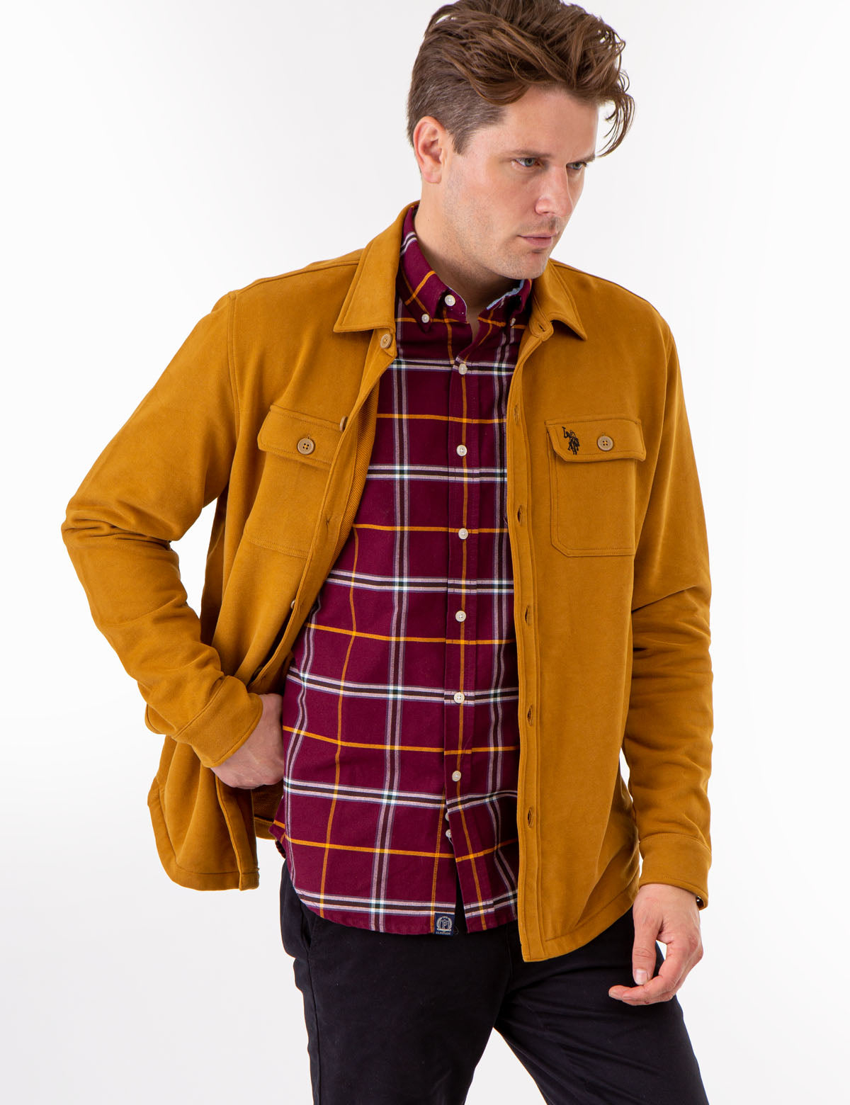 French Terry Shacket | White Label