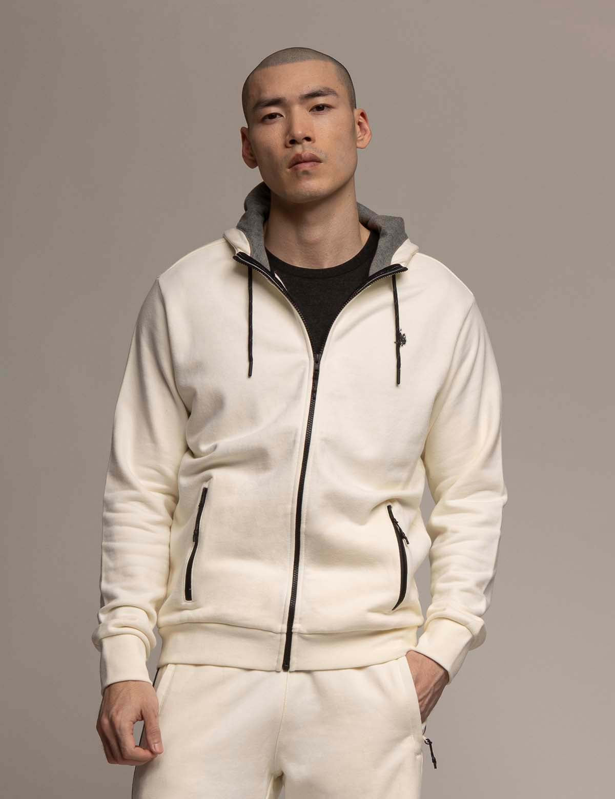 French Terry Full Zip Hoodie for Men & Women | White Label