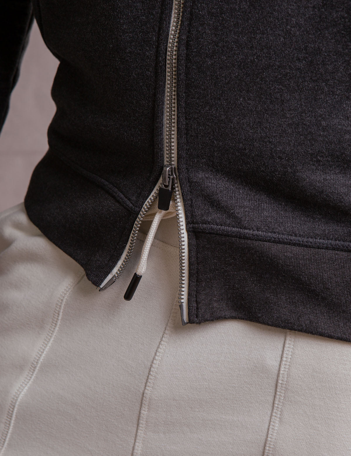 Men's Full Zip Hoodie with Kangaroo Pockets | White Label