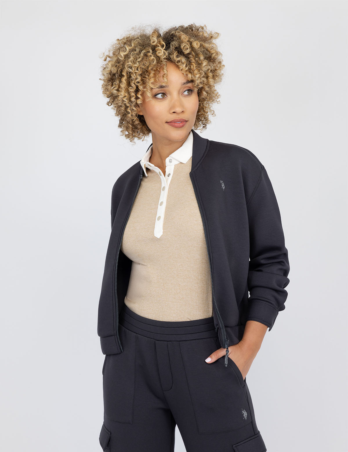 White Label Full Zip Jacket for Men & Women | Lightweight & Stylish