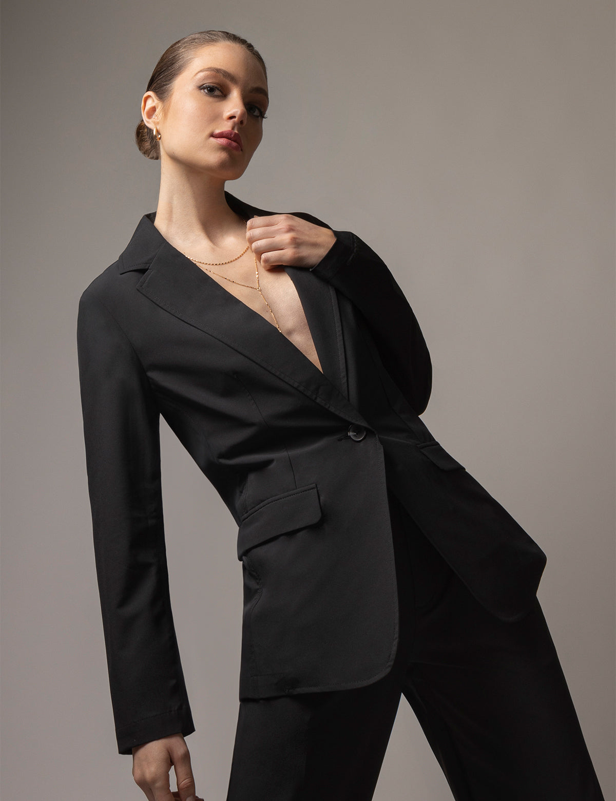 Soft Draped Relaxed Blazer for Women | White Label