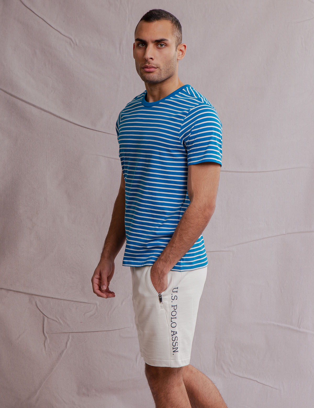 Supima Cotton Striped T-Shirt for Men | Soft Crew Neck Tee
