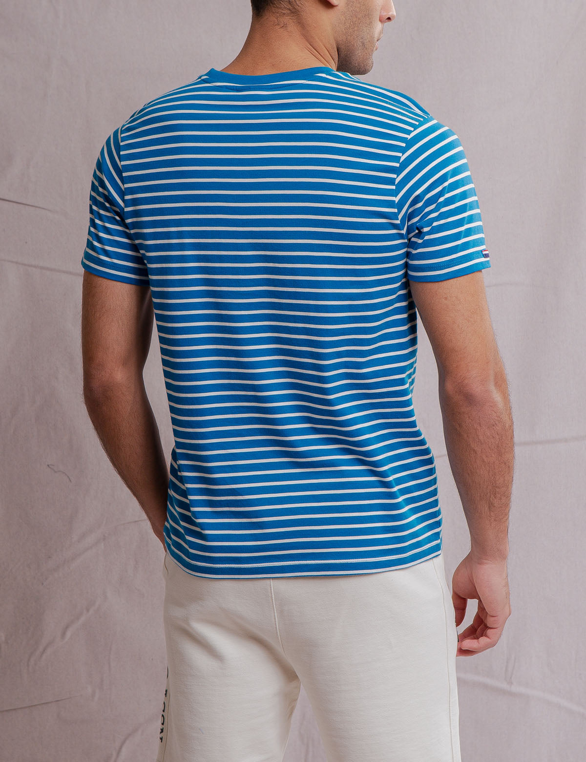 Supima Cotton Striped T-Shirt for Men | Soft Crew Neck Tee