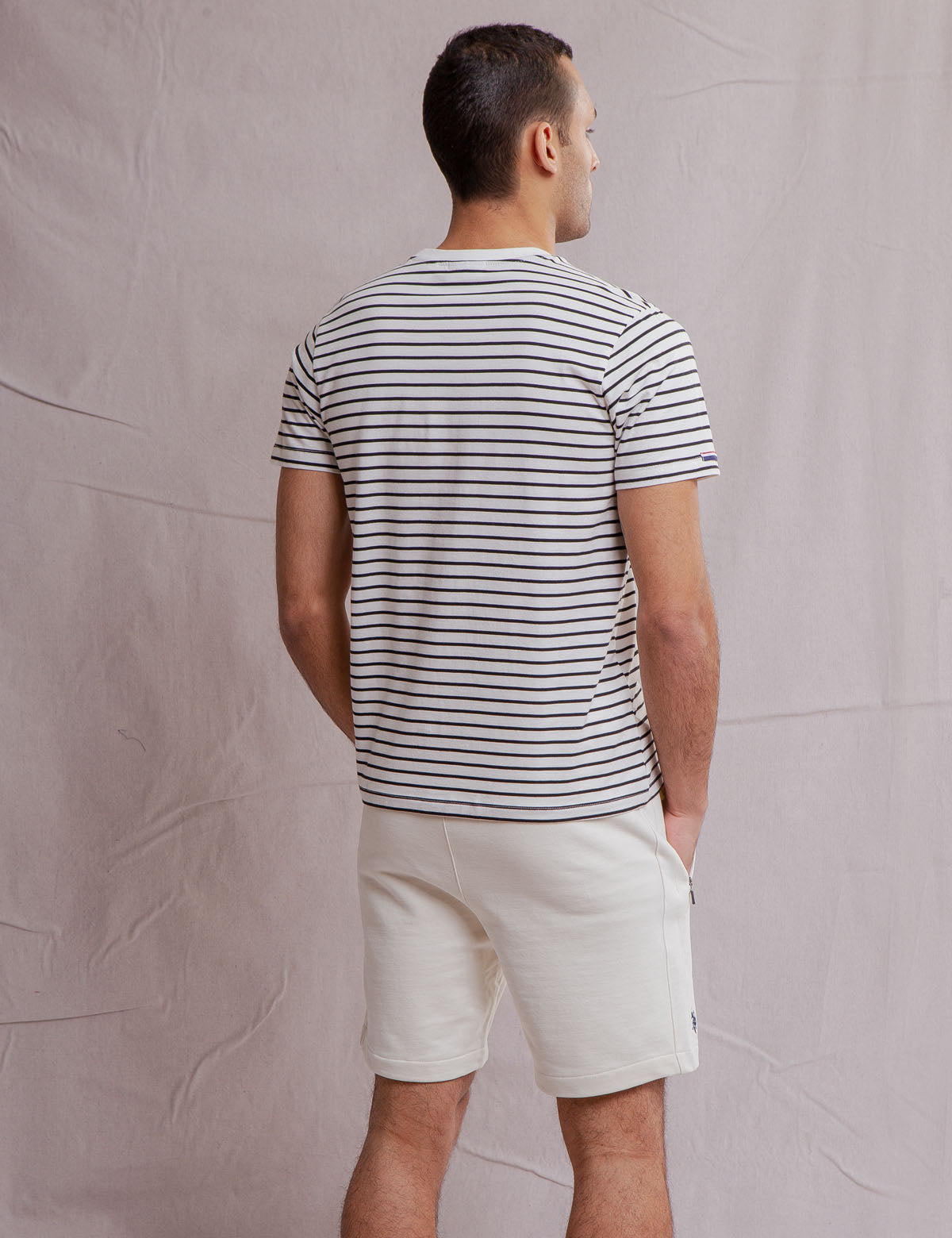Supima Cotton Striped T-Shirt for Men | Soft Crew Neck Tee