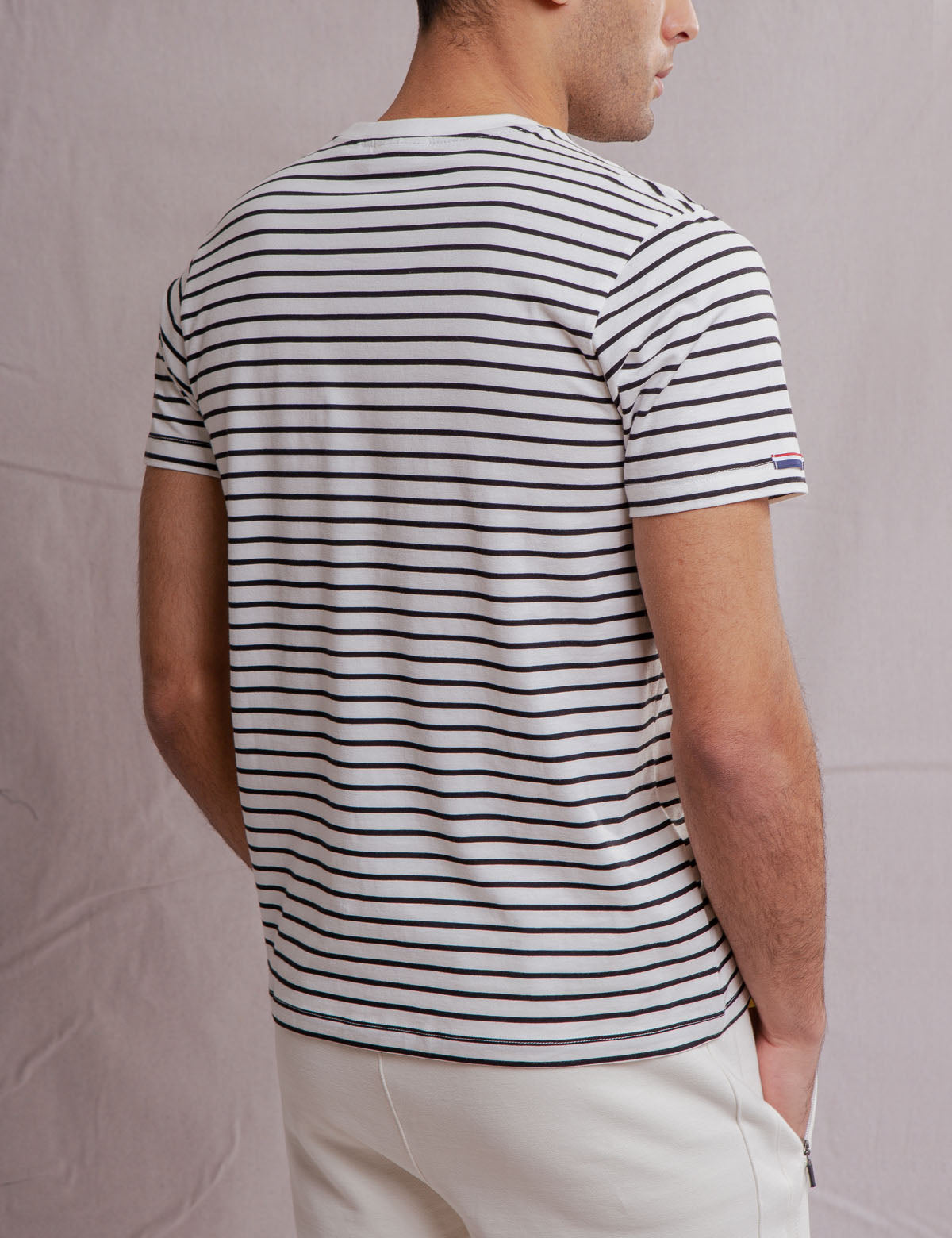 Supima Cotton Striped T-Shirt for Men | Soft Crew Neck Tee