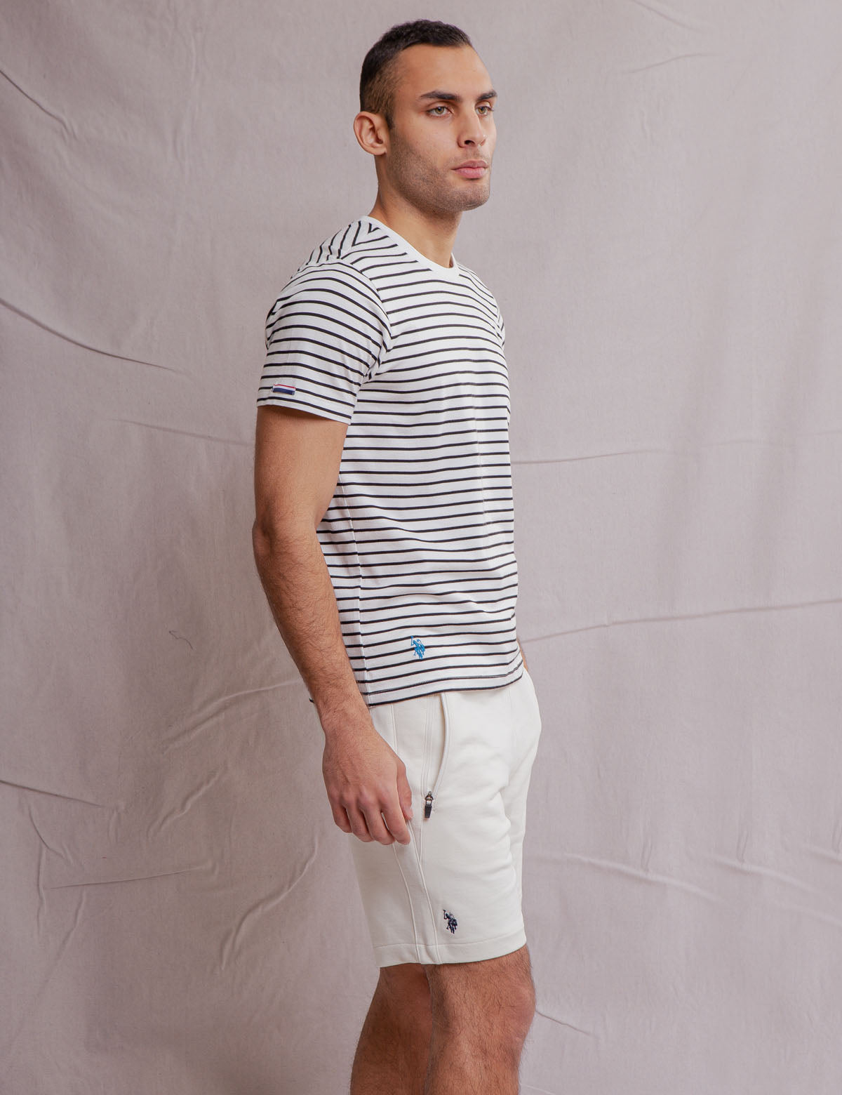 Supima Cotton Striped T-Shirt for Men | Soft Crew Neck Tee