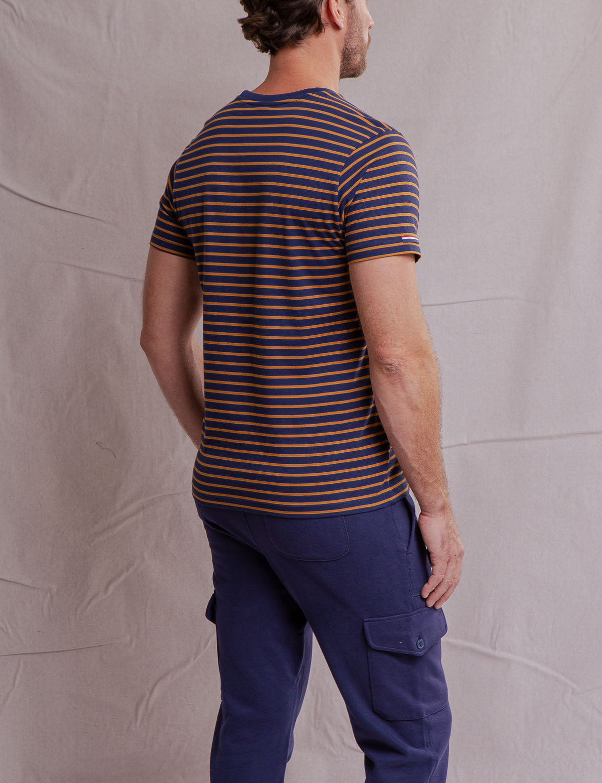 Supima Cotton Striped T-Shirt for Men | Soft Crew Neck Tee