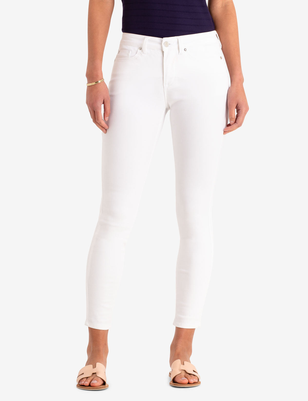 White Mid Rise Jeggings for Women | Stretchy & Comfortable