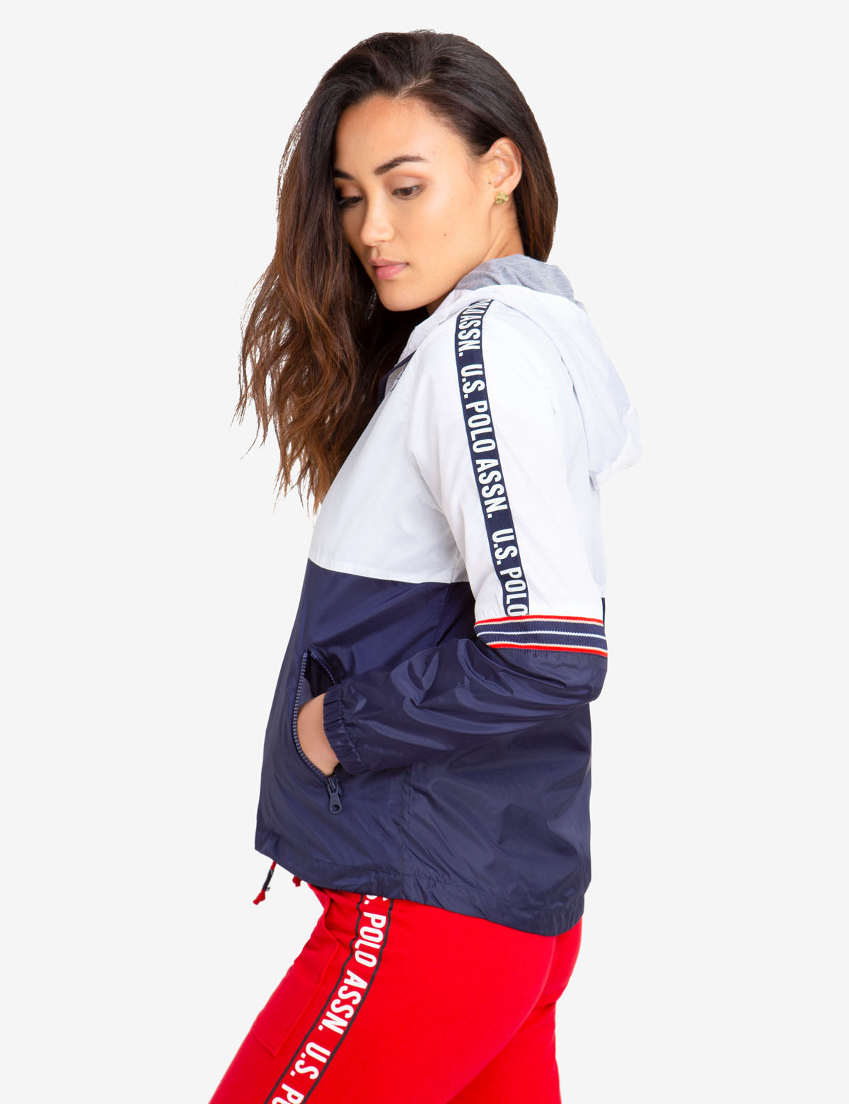 Windbreaker Jacket with Taping & Embroidered Logo | U.S. Polo Assn.