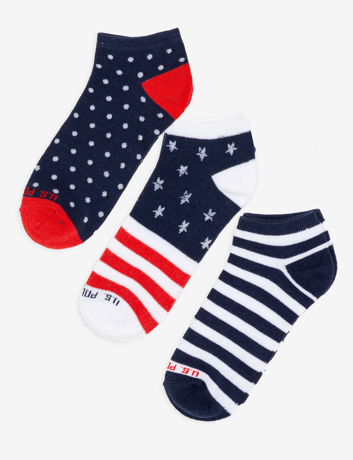 Women's 3-Pack Stars & Stripes Low Cut Socks | Patriotic Athletic