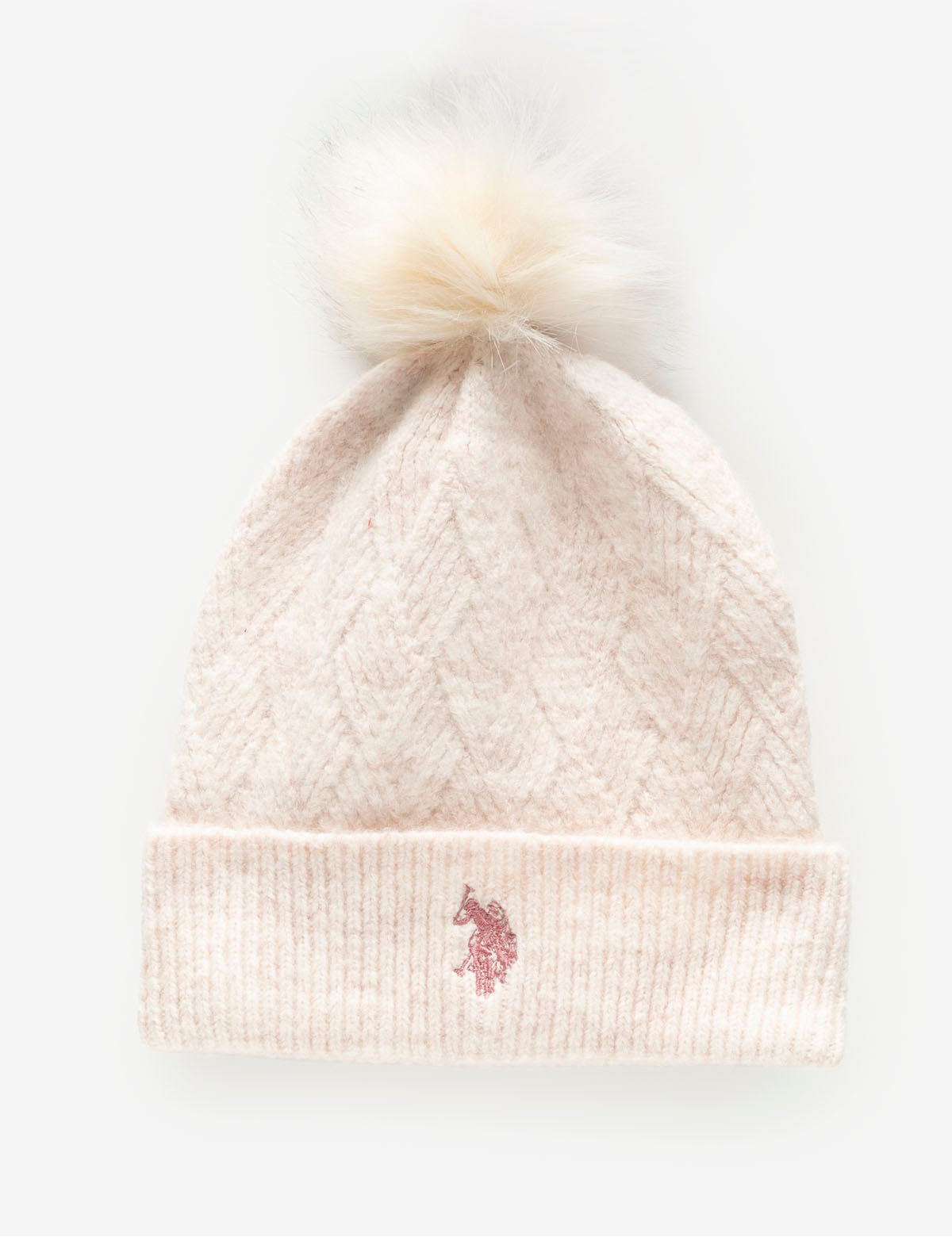 Women's Pom Pom Beanie | Marled Knit Winter Hat
