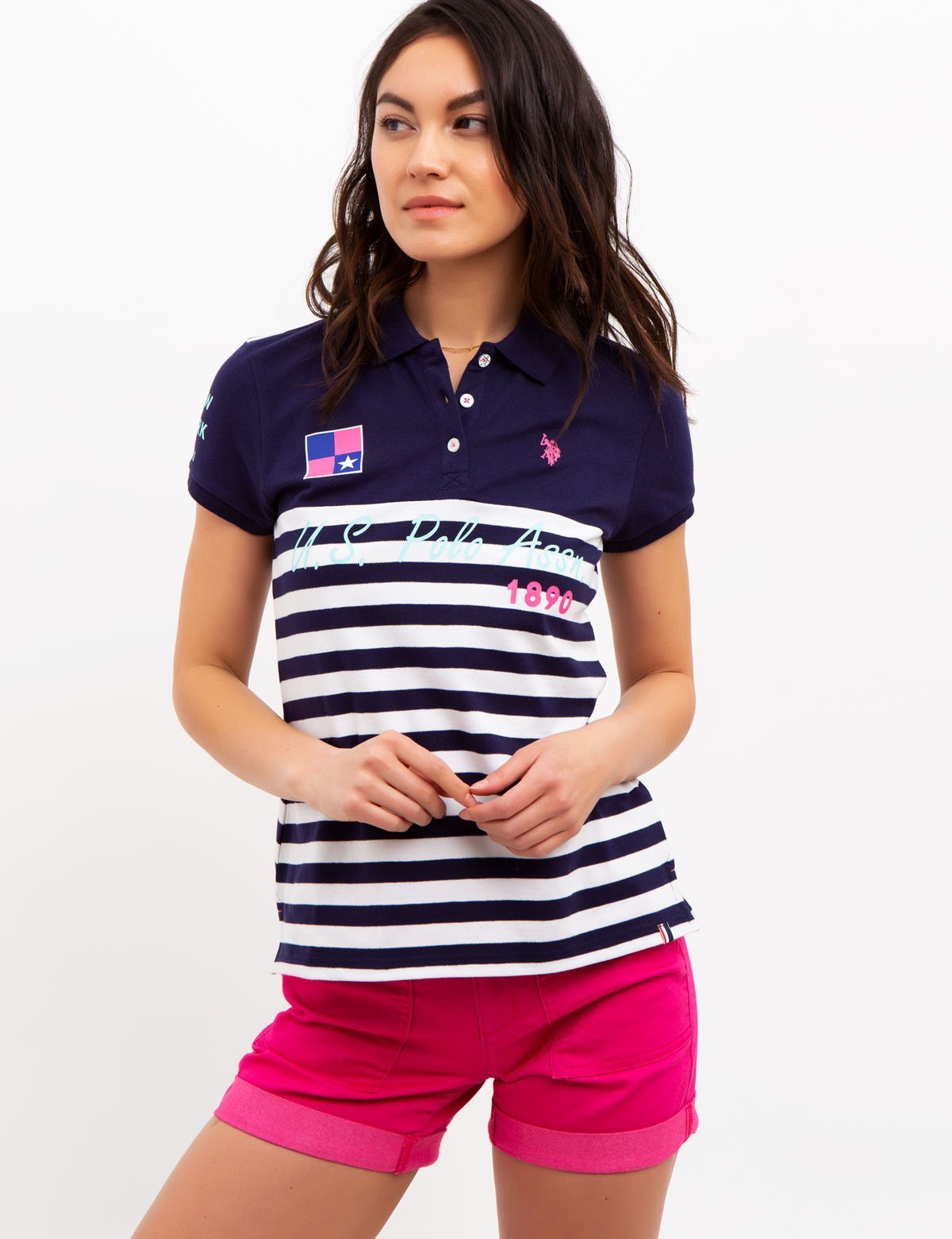 Yacht Stripe Polo Shirt with Colorblocking & Logo | U.S. Polo Assn.