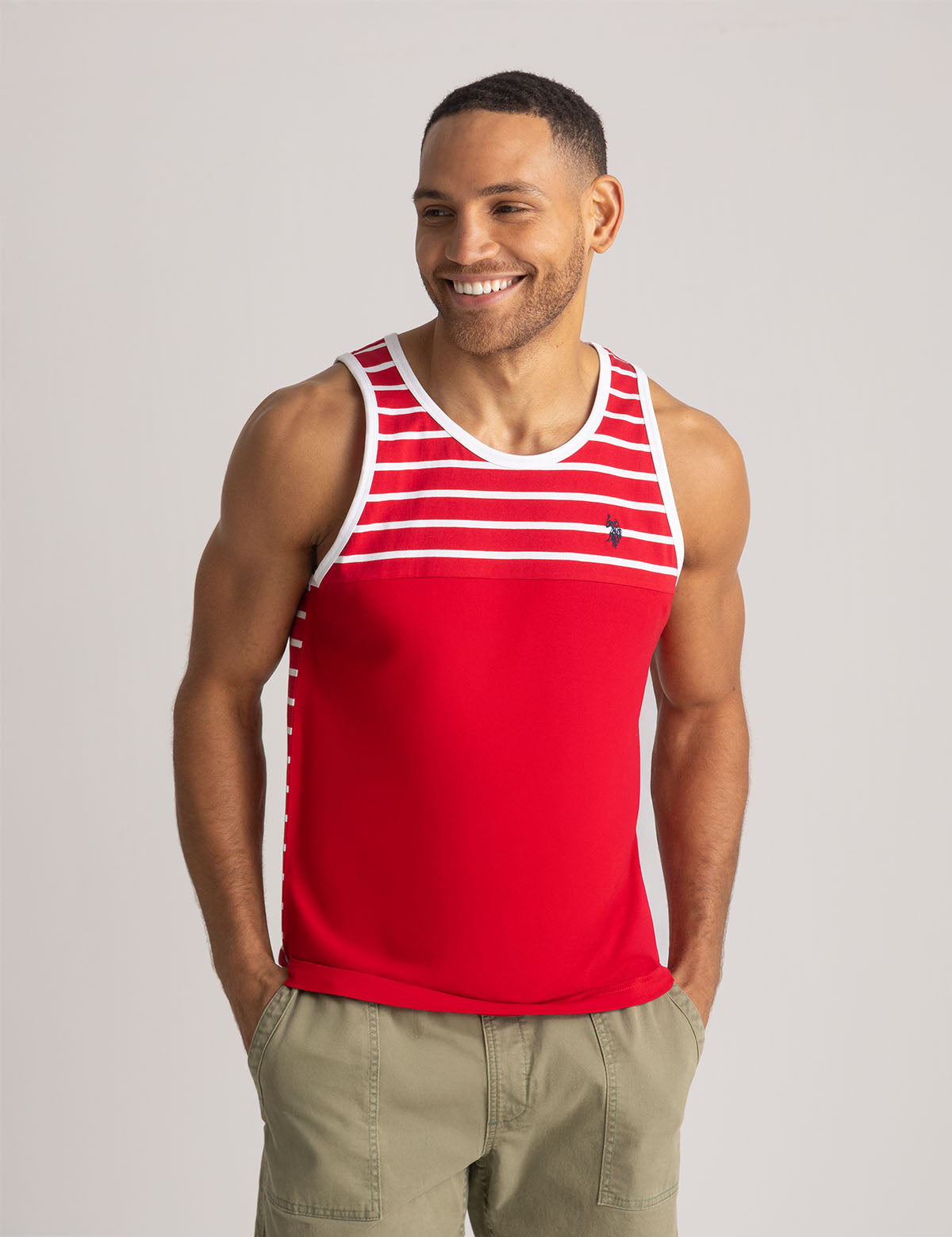 Color Block Stripe Muscle Tank | Yarn Dye