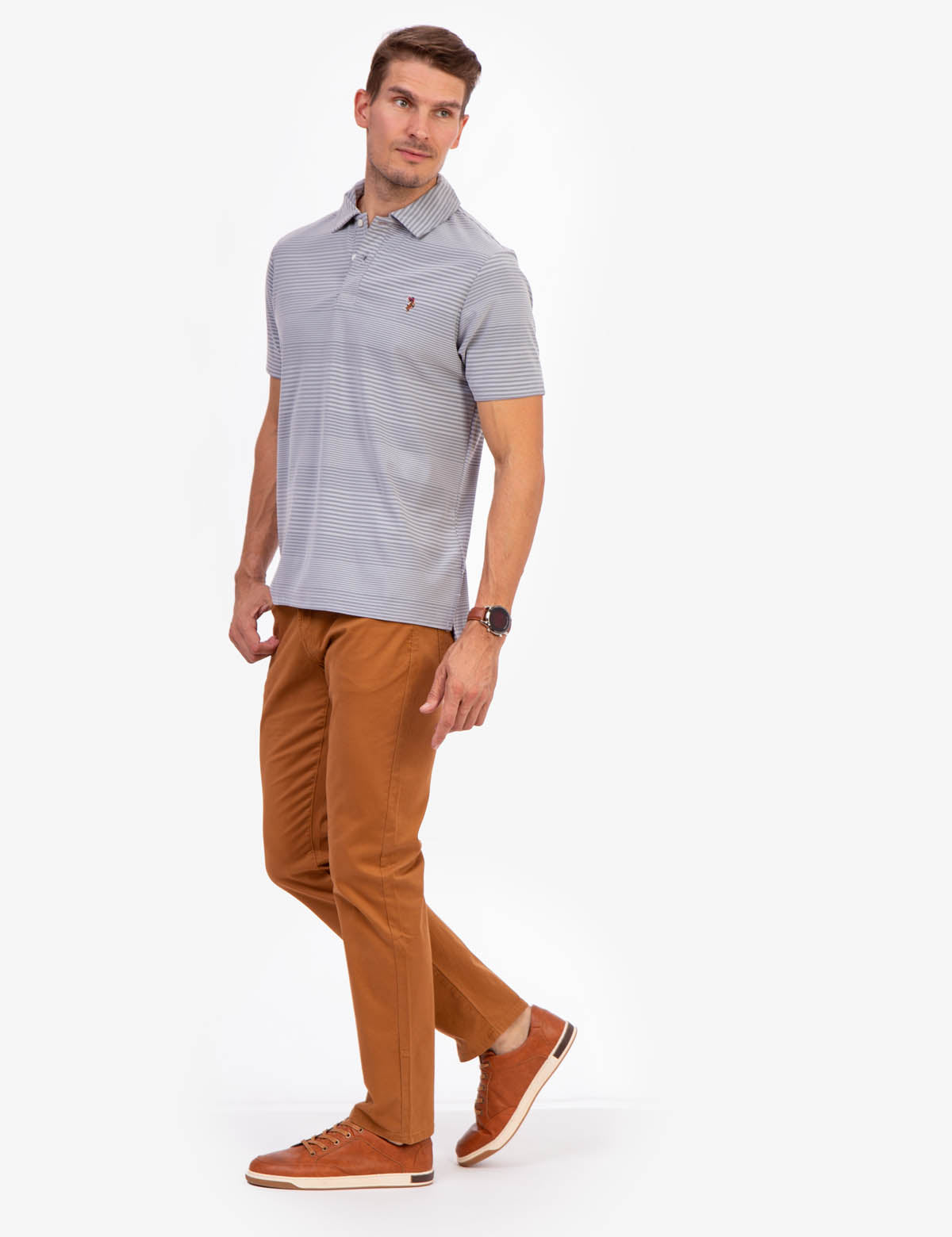 Yarn-Dyed Interlock Polo Shirt | Classic Cotton Style