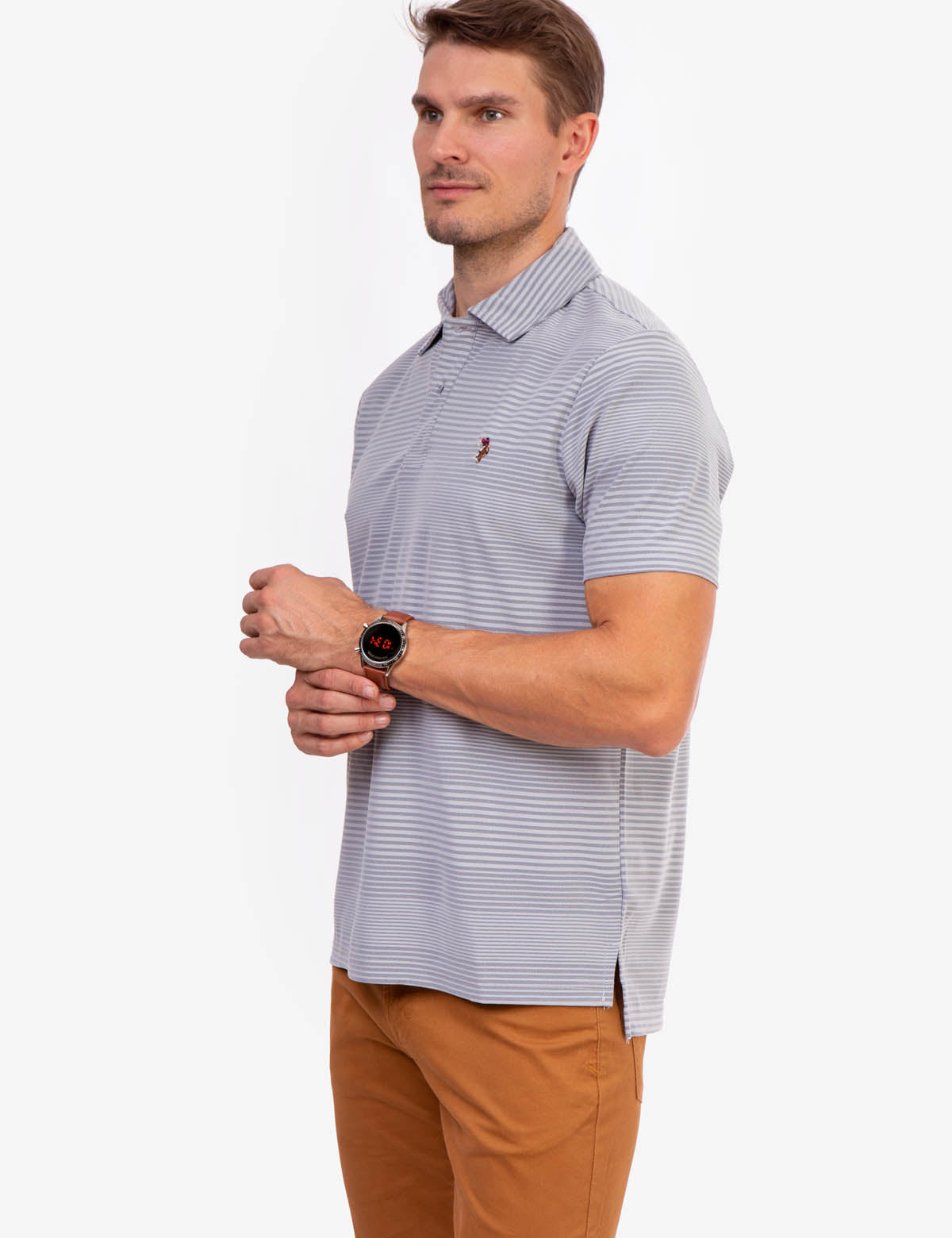Yarn-Dyed Interlock Polo Shirt | Classic Cotton Style