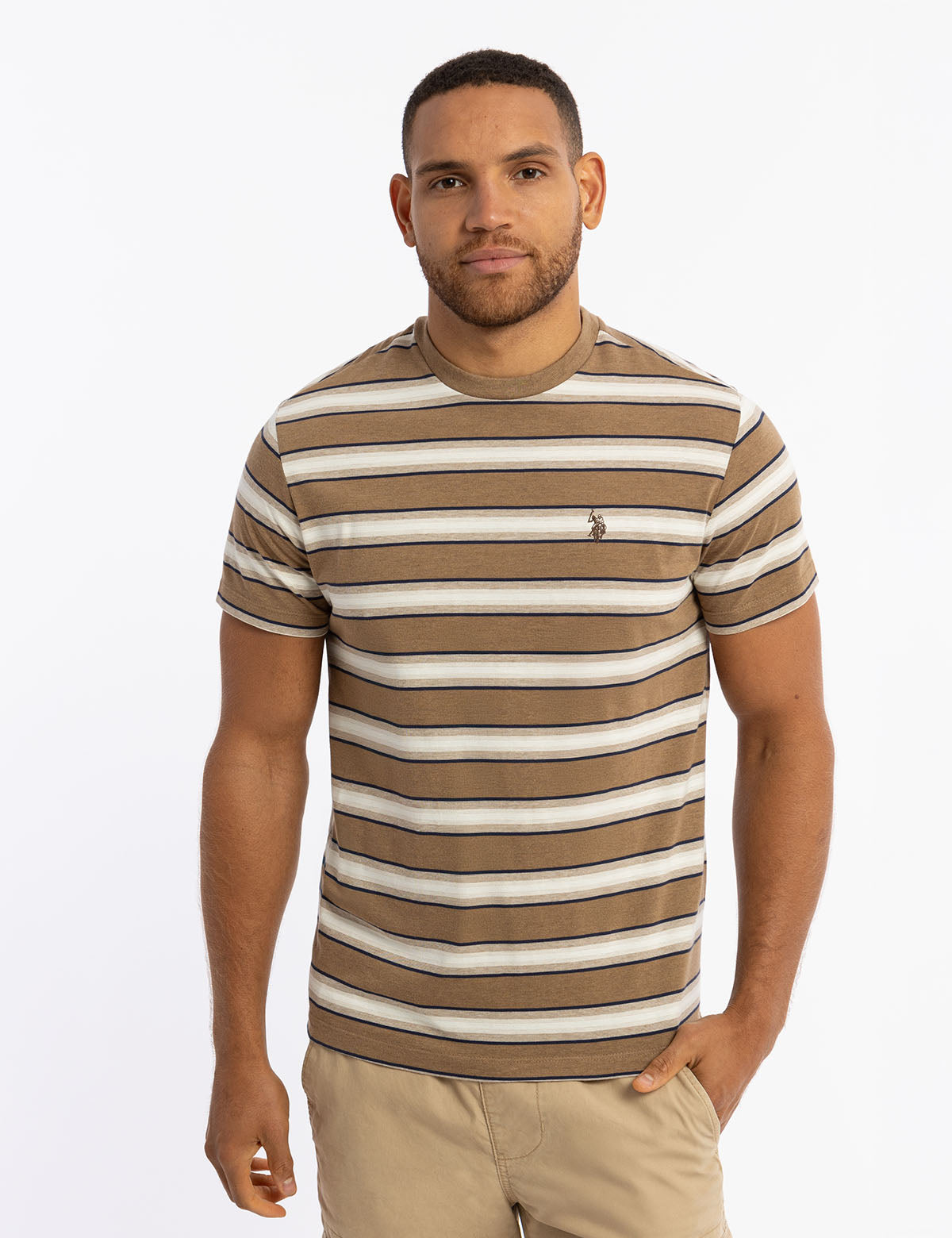Ombre Stripe Jersey T-Shirt | Yarn Dye Cotton Tee
