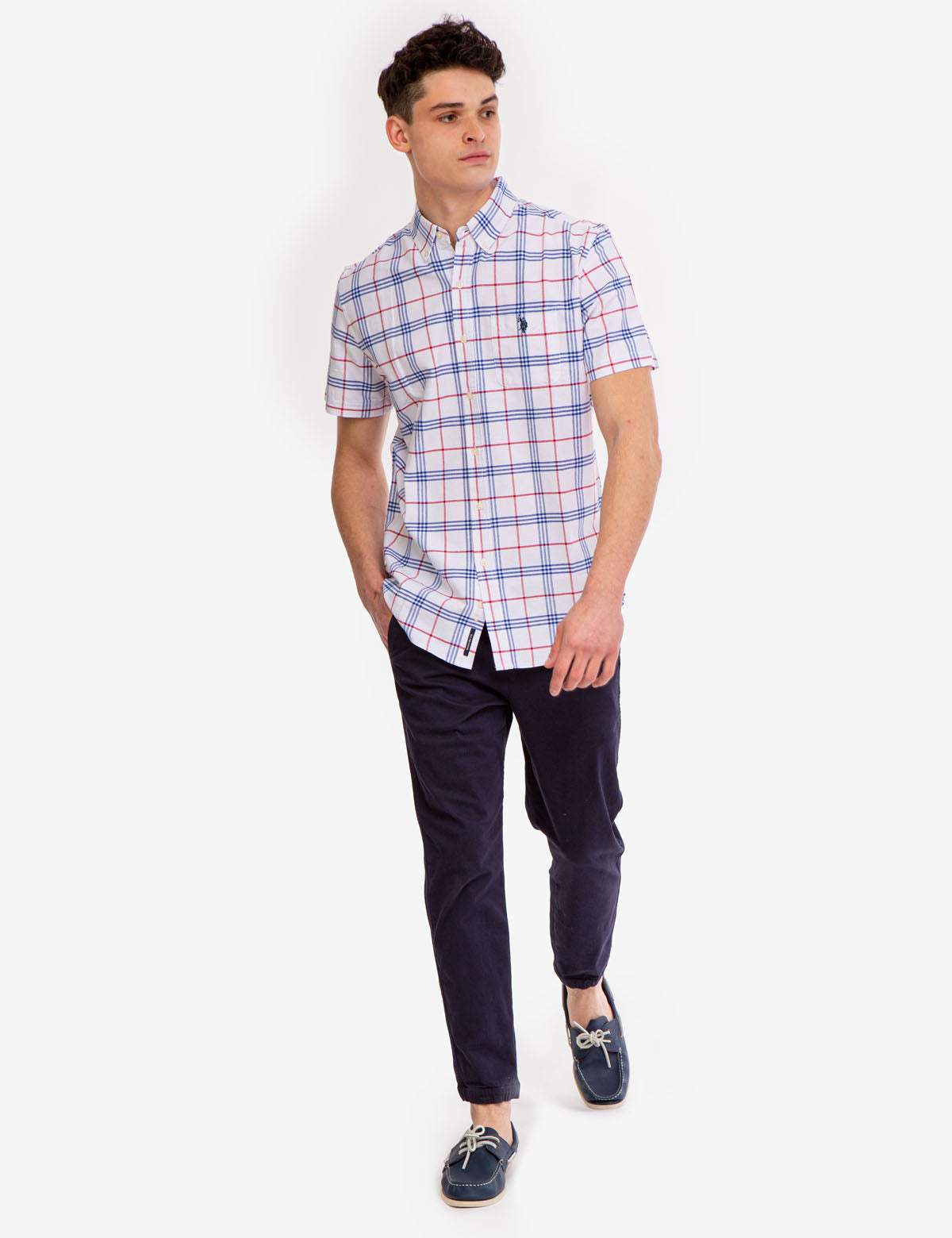 Yarn-Dyed Plaid Oxford Shirt for Men | Classic Casual Wear