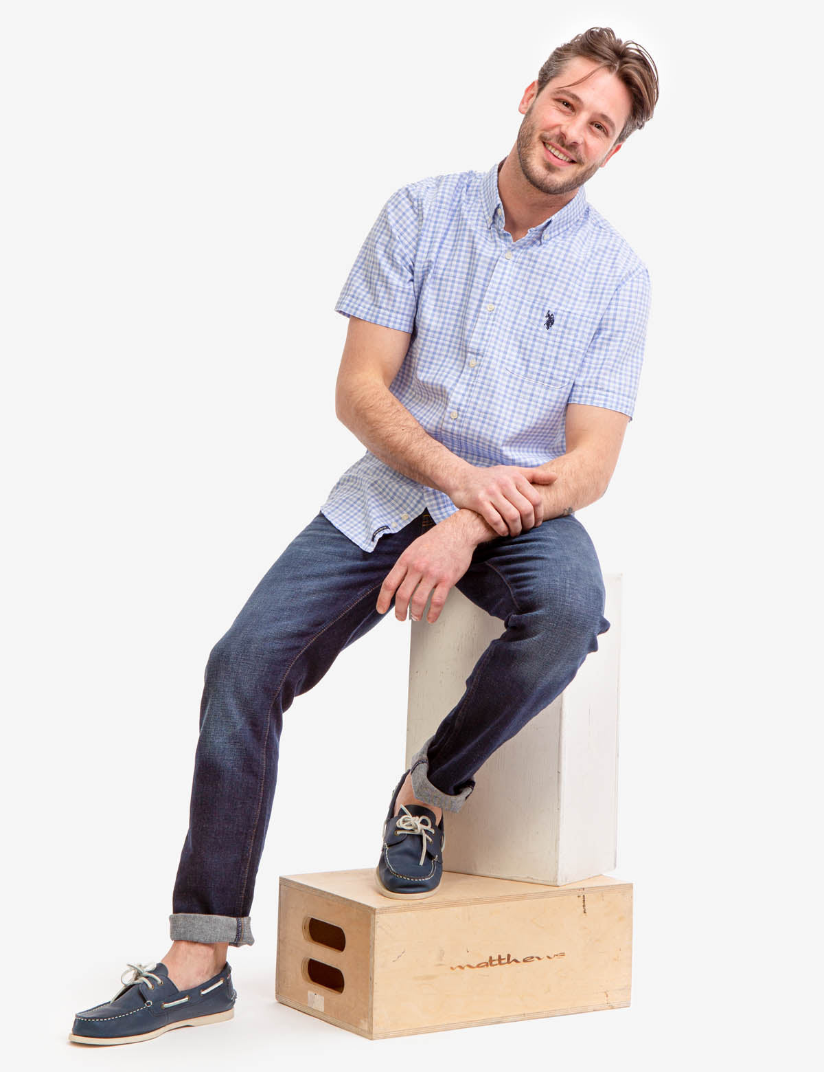 Yarn-Dyed Plaid Short Sleeve Shirt | U.S. Polo Assn.
