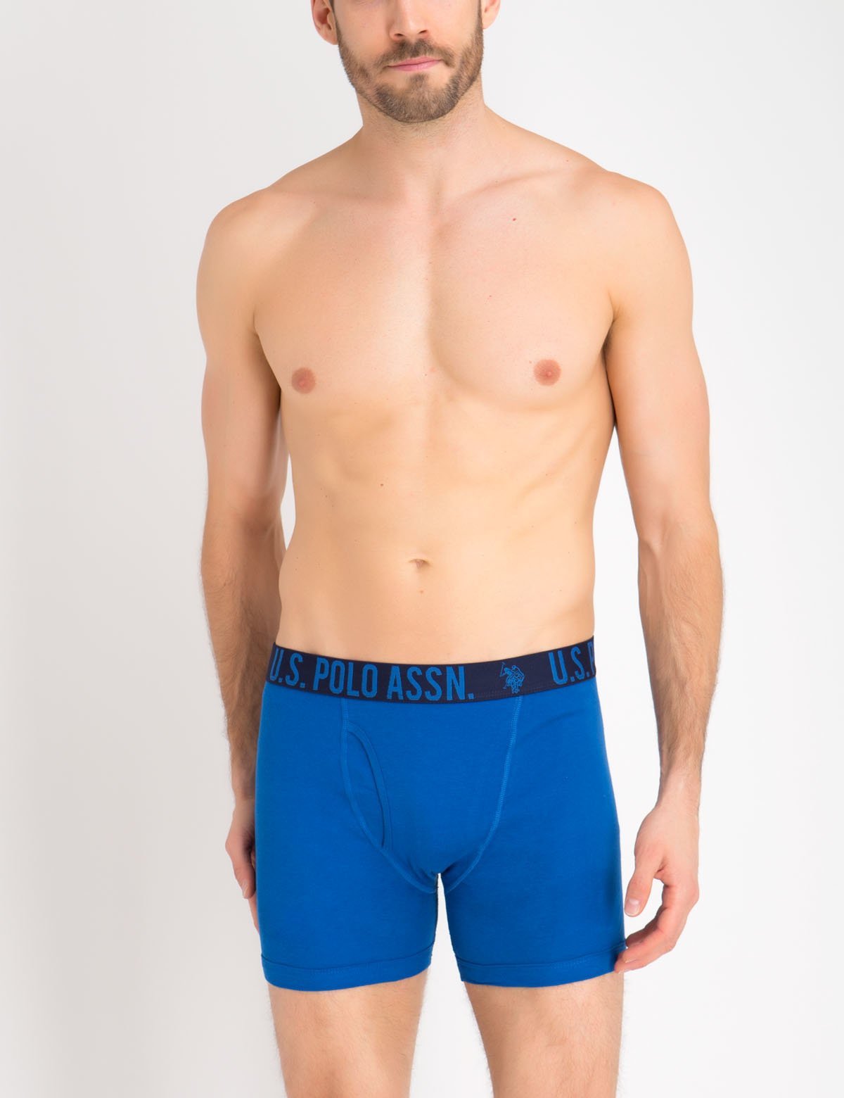 3 Pack Cotton Boxer Briefs with Elastic Waistband | U.S. Polo Assn.