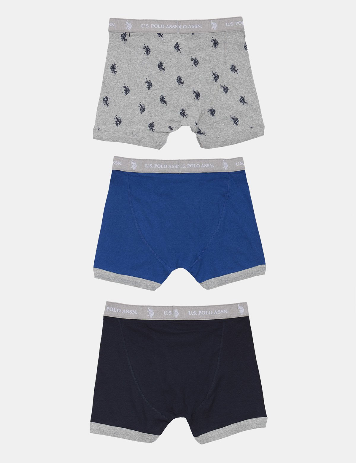 3 Pack Cotton Boxer Briefs with Elastic Waistband | U.S. Polo Assn.