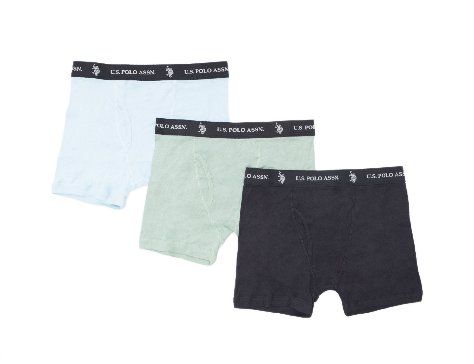 3 Pack Cotton Boxer Briefs with Elastic Waistband | U.S. Polo Assn.